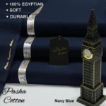 Pasha Premium Quality Soft Egyptian Cotton | Navy Blue