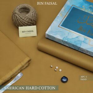 Elite Gold American Polo Cotton – Bin Faisal Men's Suit | Sand | APC-1