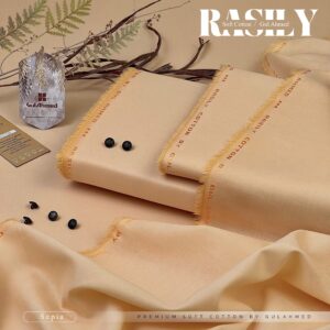 Gul Ahmed Rasily Soft Cotton – Unstitched Men's Suit | Sepia